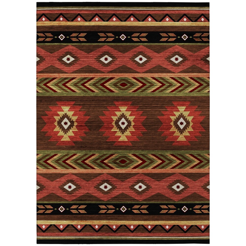 Indoor/ Outdoor Sonora Global Medallions Washable Rug