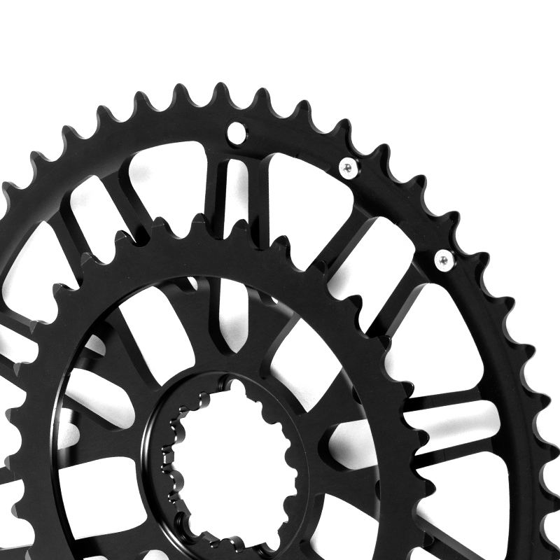 GXP Aluminum alloy cnc machining road bike sprocket CNC folding bicycle sprocket chain ring 53 39T black cnc machining