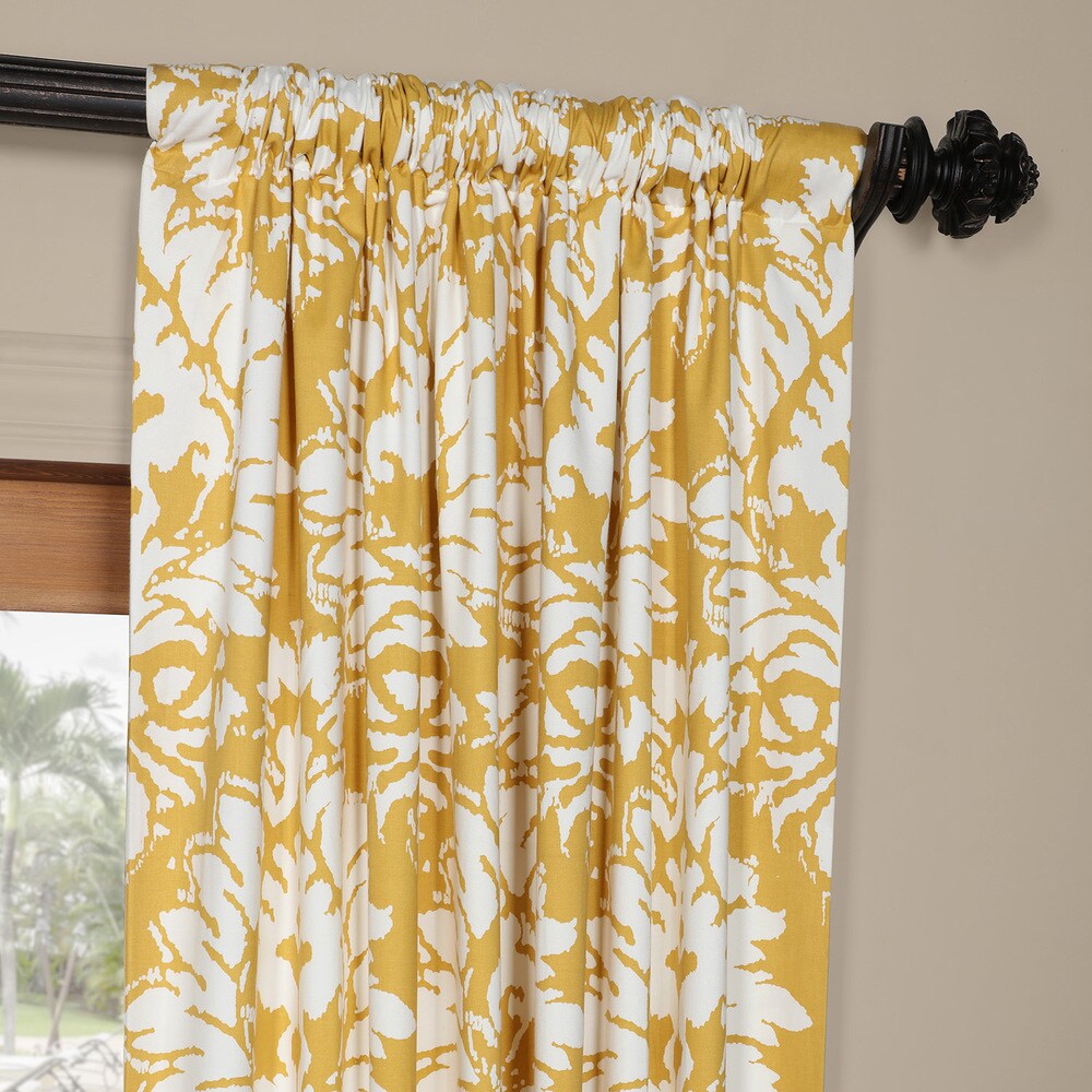 Exclusive Fabrics Lacuna Cotton Printed Curtain (1 Panel)