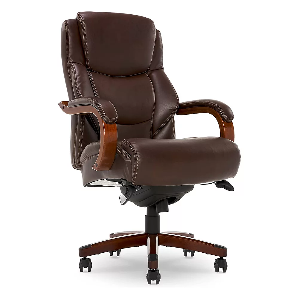 JOMEED Delano Big and Tall Executive Office Chair with Lumbar Support， Brown