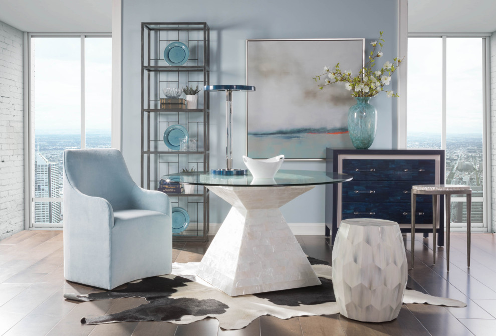 Bello Faceted Drum Table   Contemporary   Side Tables And End Tables   by Lexington Home Brands  Houzz