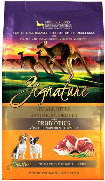 Zignature Kangaroo Formula Small Bites Dry Dog Food