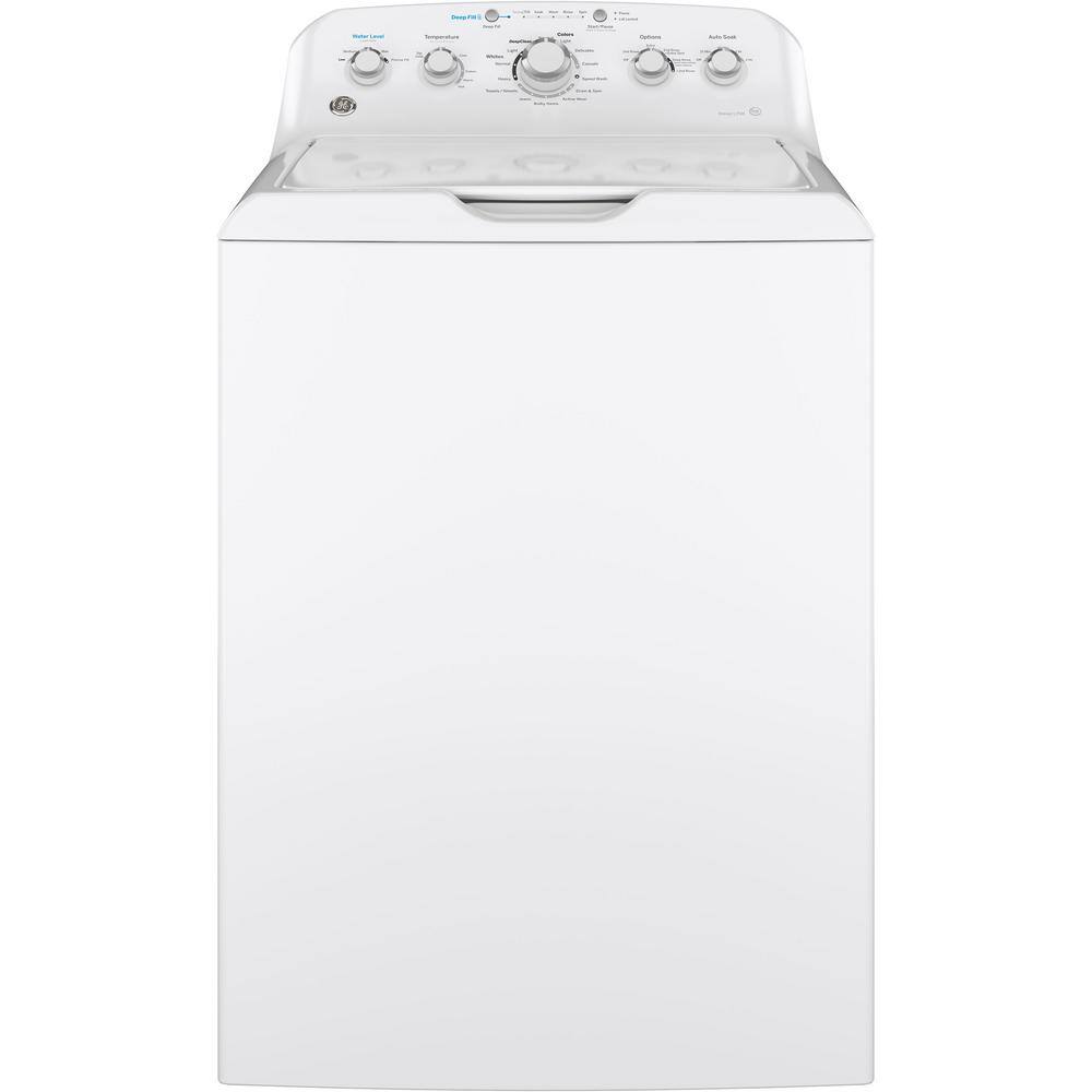 GE 4.5 cu. ft. Top Load Washer with Deep Fill in White GTW465ASNWW