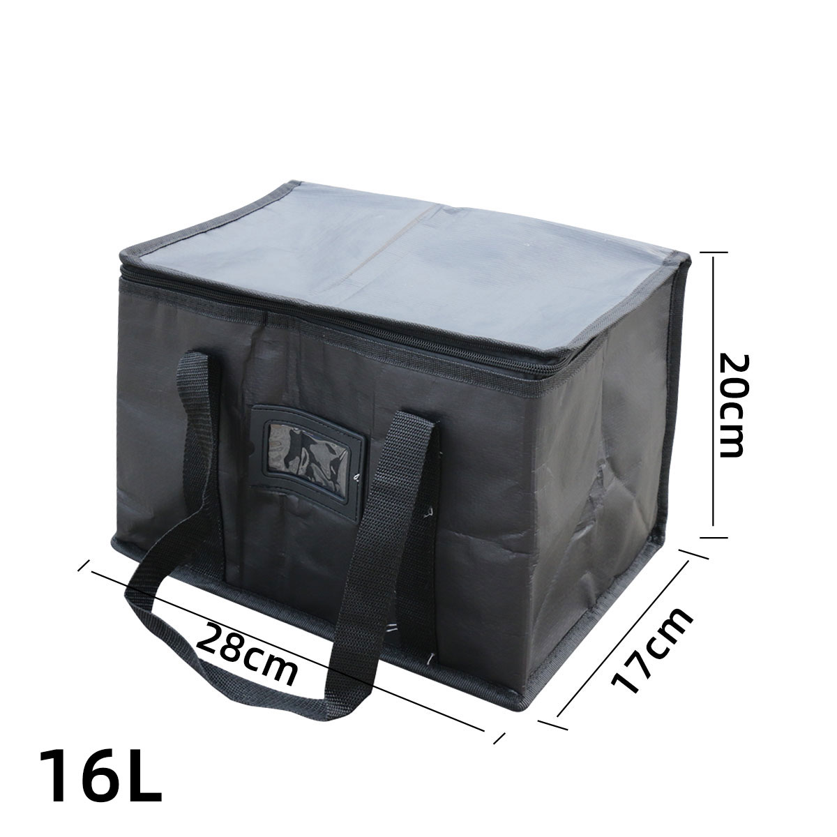 16L Insulated Grocery Bag Extra Large Waterproof for Hot Cold Food， Picnic， Grocery Food Delivery