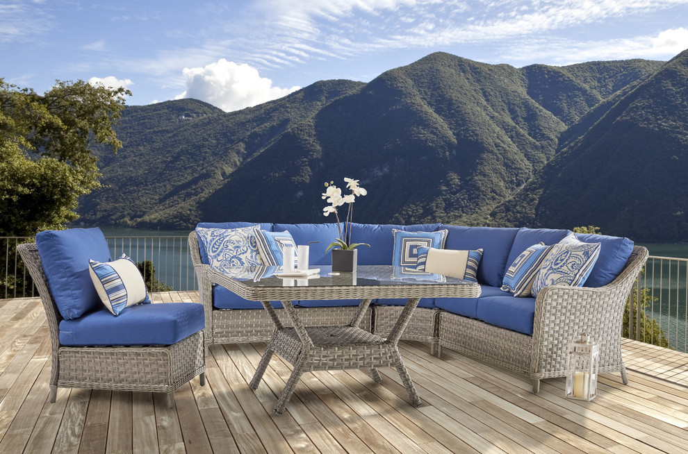 Mayfair Dining Chat Table With Poly Top   Tropical   Outdoor Dining Tables   by South Sea Outdoor Living  Houzz