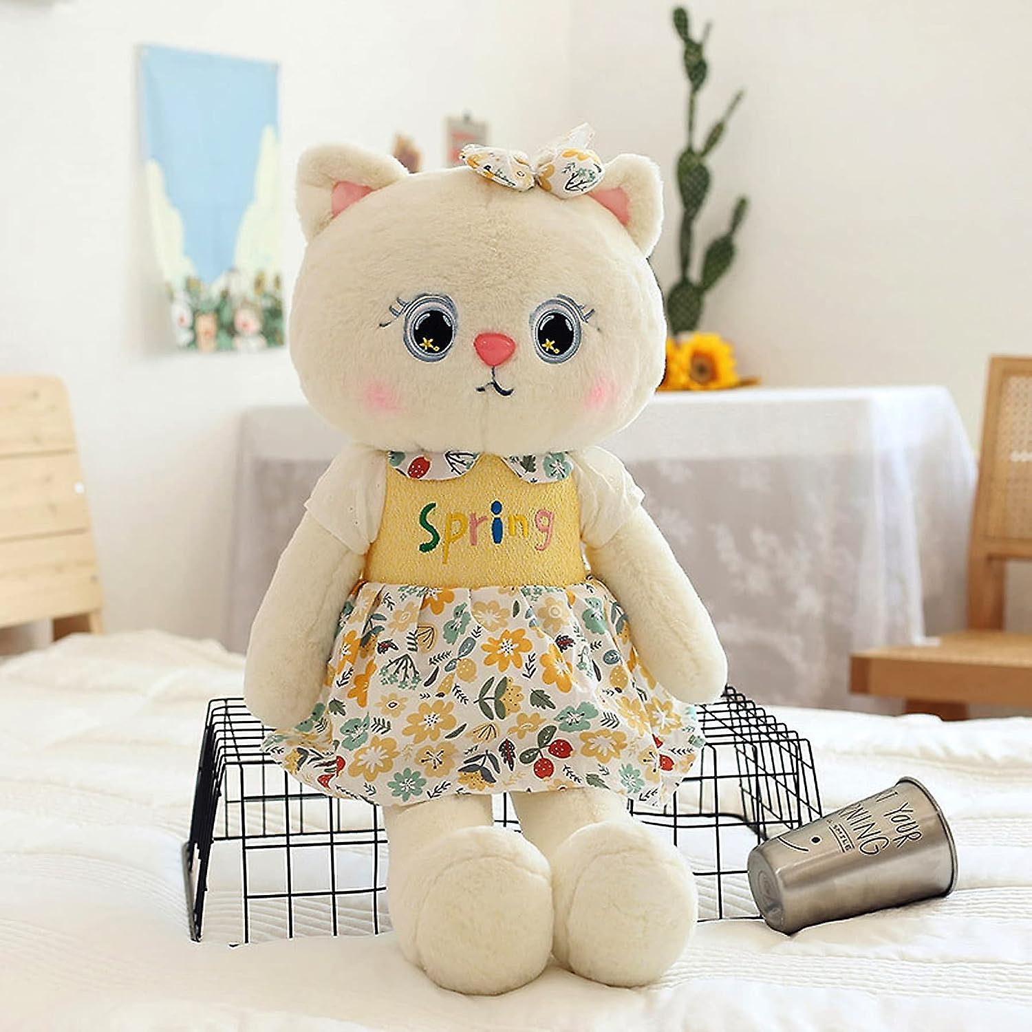 Stuffed Cat Kitten Plush Animals Toys Rag Dolls Gifts For Girls 13 Inches (yellow)