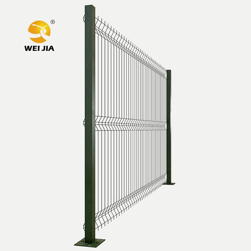 Free sample ODM OEM Factory Supply Curved Hot Dip Galvanized Peach Post 3D Mesh Fence