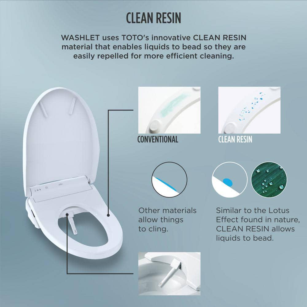 TOTO C5 Washlet Electric Heated Bidet Toilet Seat for Elongated Toilet in Cotton White