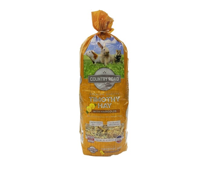 Country Road Small Animal， Timothy Hay with Marigolds， 30 oz. Bag