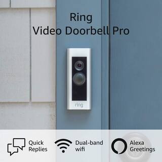 Ring Video Doorbell Pro - Smart Wired WiFi Doorbell Camera with Color Video Previews Night Vision and Quick Replies B08M125RNW