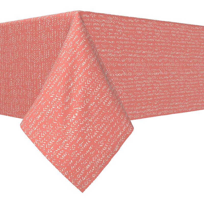 Rectangular Tablecloth， 100% Cotton， 52x104， Coral Batik Design