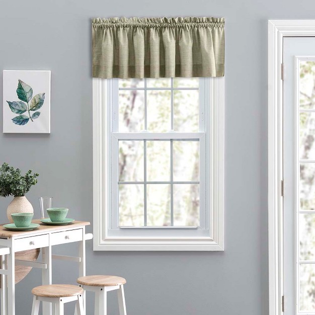 Rod Pocket For Simple Window Tailored Valance 58 quot x15 quot Mist