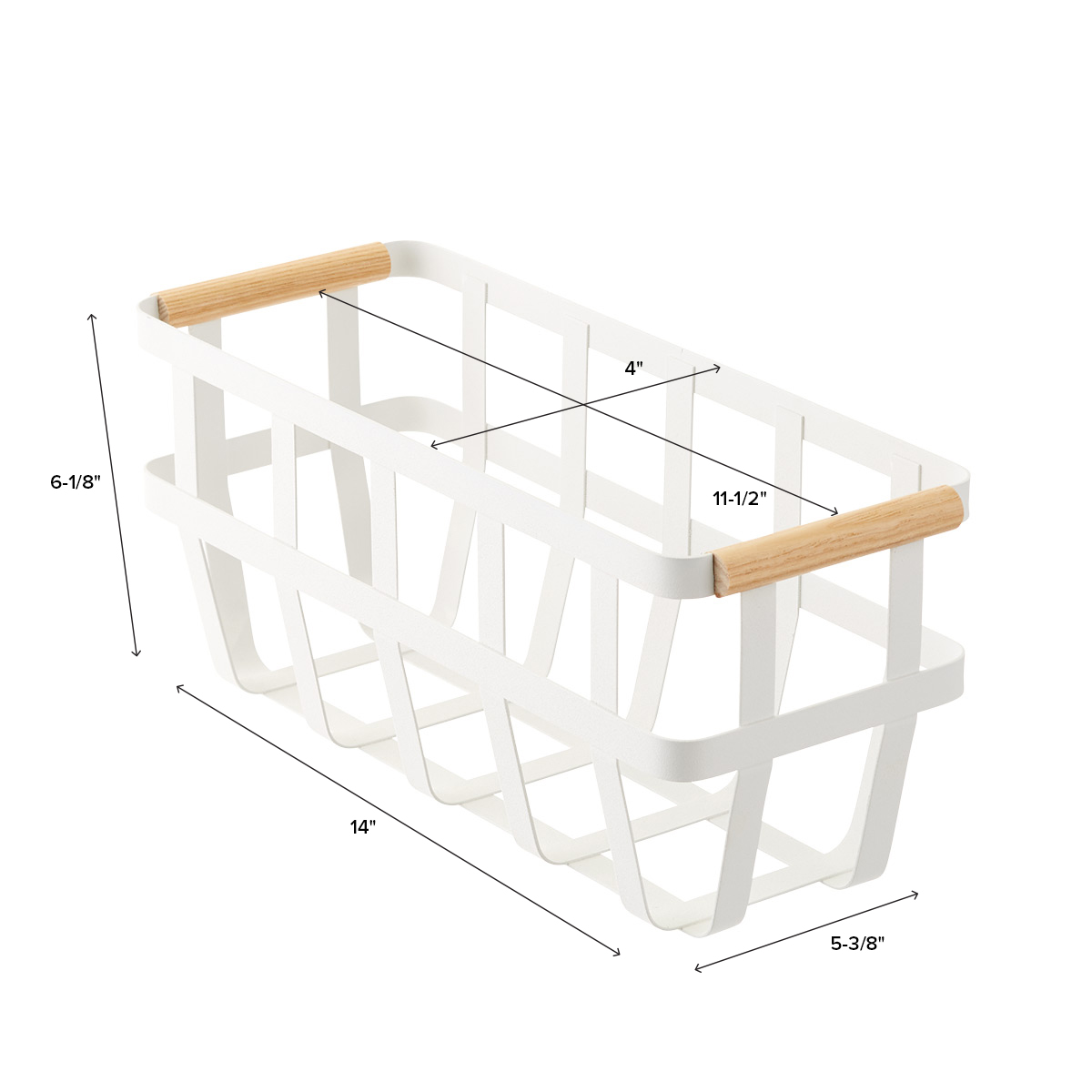 Yamazaki Tosca Baskets with Wooden Handles