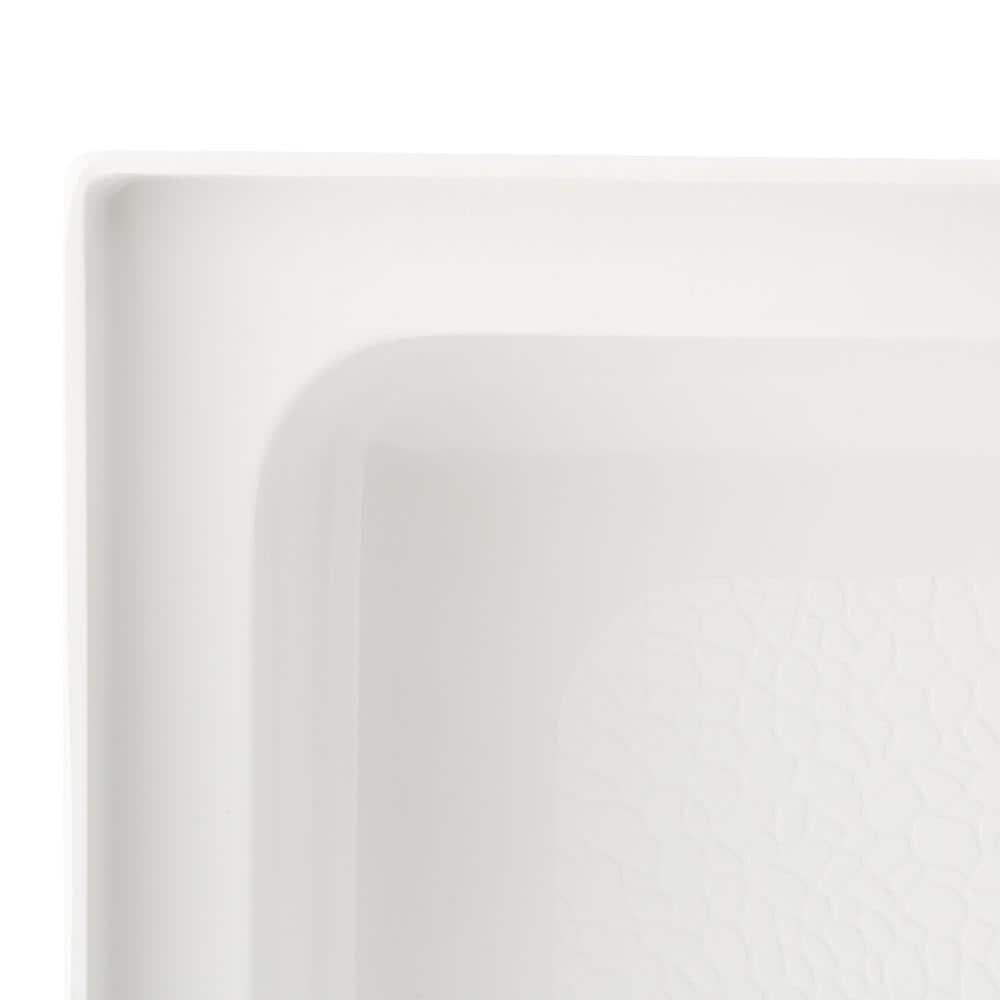 Swan 36 in x 36 in Solid Surface Single Threshold Shower Pan in White