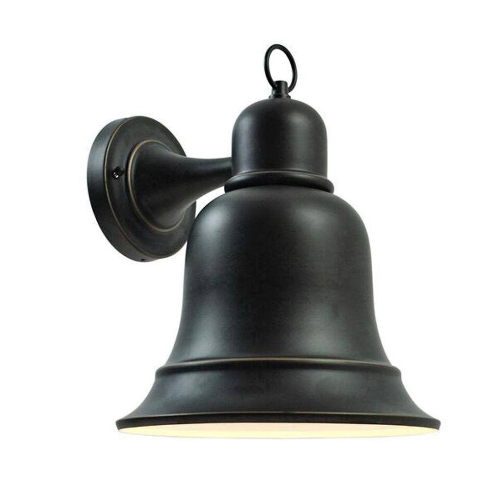 Home Decorators Collection 1-Light Oil Rubbed Bronze Outdoor Wall Lantern Sconce Dark Sky Compliant HD-1710