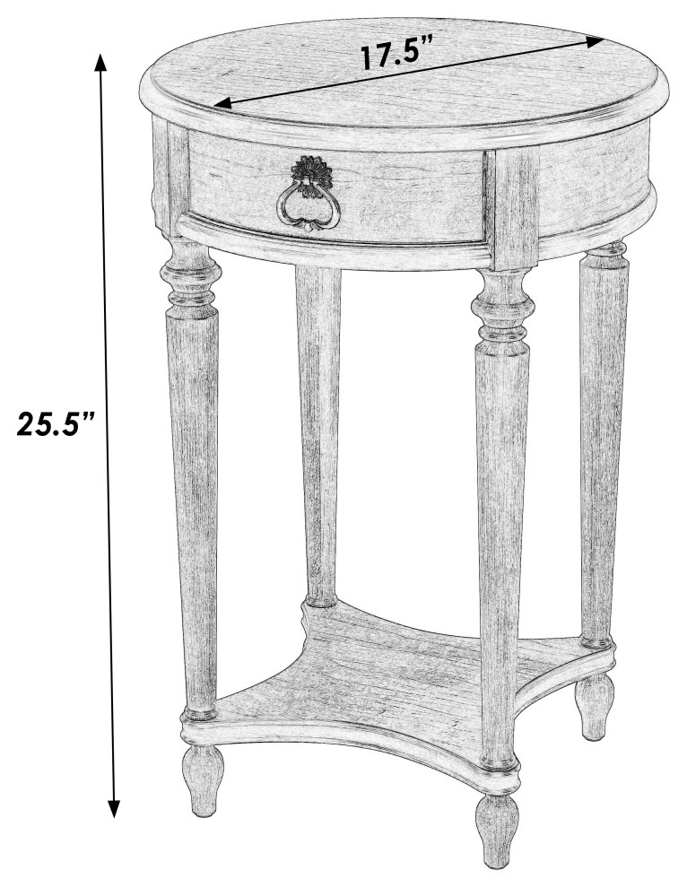 Jules 1 Drawer Round Accent Table   Traditional   Side Tables And End Tables   by Butler Specialty Company  Houzz