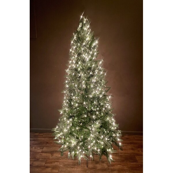 Slim Glendale Artificial Pine Christmas Tree PreLit Clear Lights