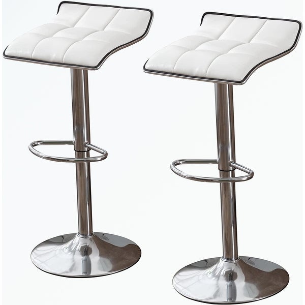 Square Backless Swivel Bar Stools with Metal Base