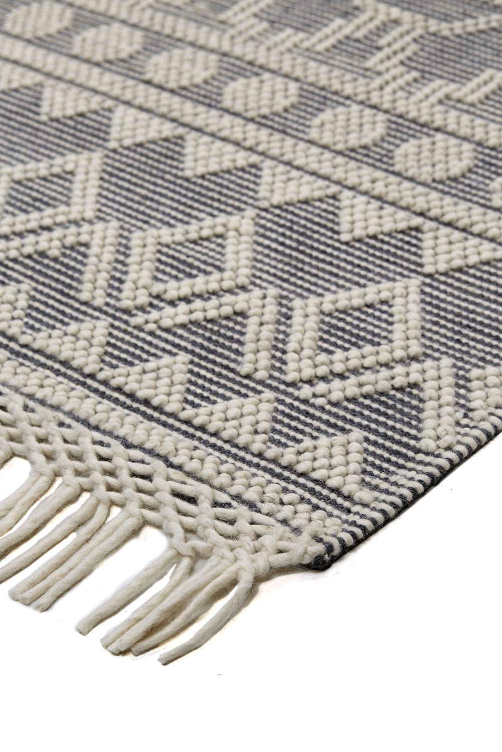 Lavinda Hand Woven Gray and Ivory Rug by BD Fine