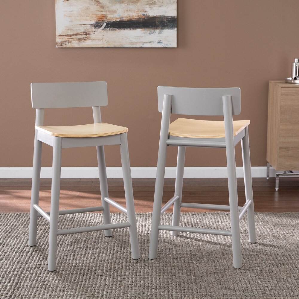 SEI Furniture Calisbry Two Tone Counter Stools (Set of 2)