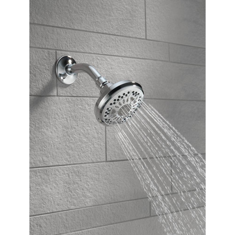 Delta 6-Spray Patterns 1.75 GPM 4.38 in. Wall Mount Fixed Shower Head in Chrome 75641