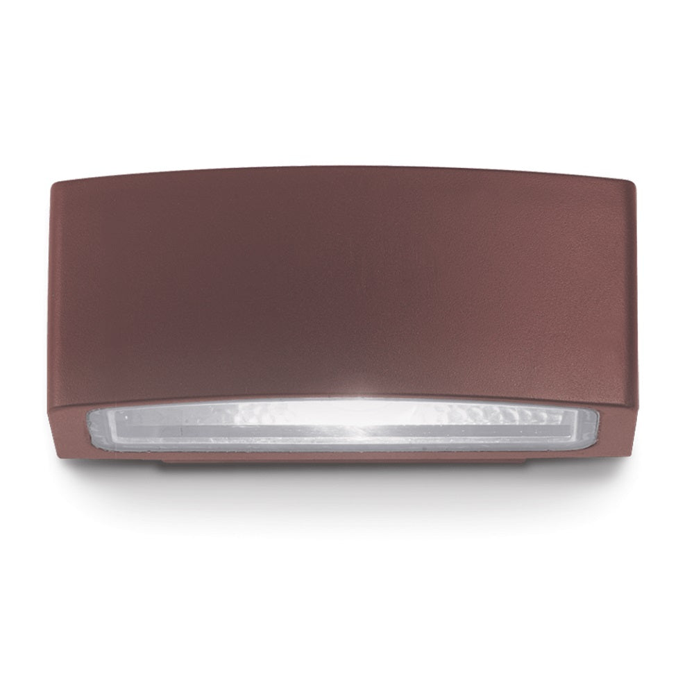 Ideal Lux 163536 Andromeda Coffee Brown Outdoor Modern Up & Down Wall Light 22cm