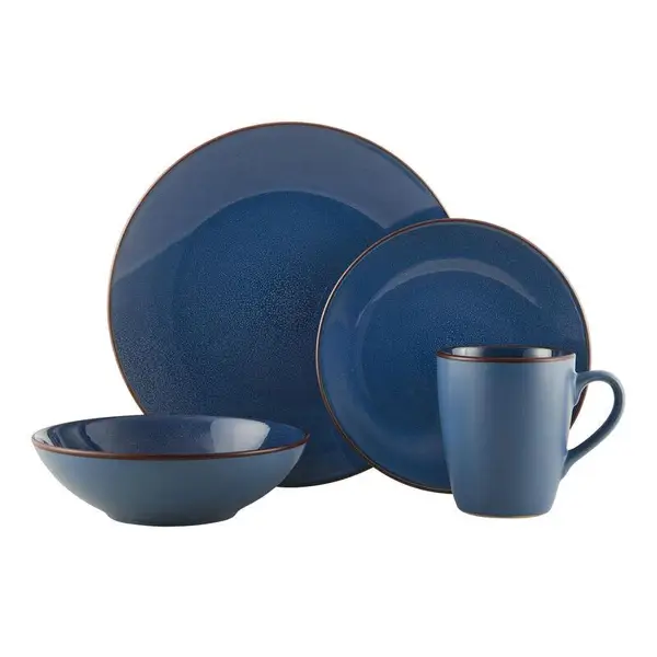 Pfaltzgraff 16-Piece Pierce Blue Dinnerware Set