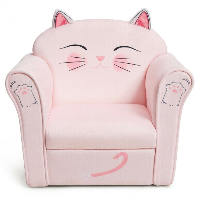 Kids Cat Sofa Children Armrest Couch Toddler Chair Furniture For Boys Girls Gift