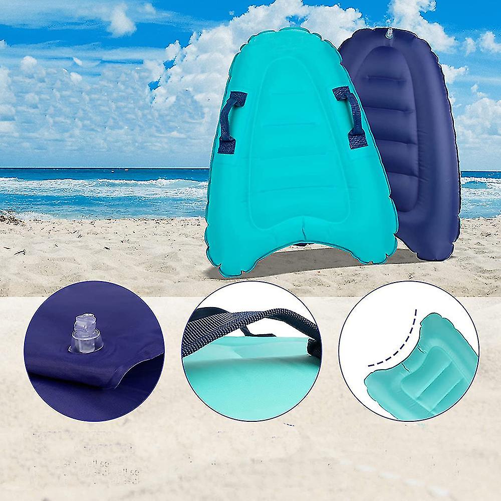 Aufblasbares Bodyboard Mit Griffen，tragbares Bodyboard Schwimmbrett Faltbares Surfboard ，float Surfbrett Fr Erwachsene Zum Strandsurfen Pool Schwimmen