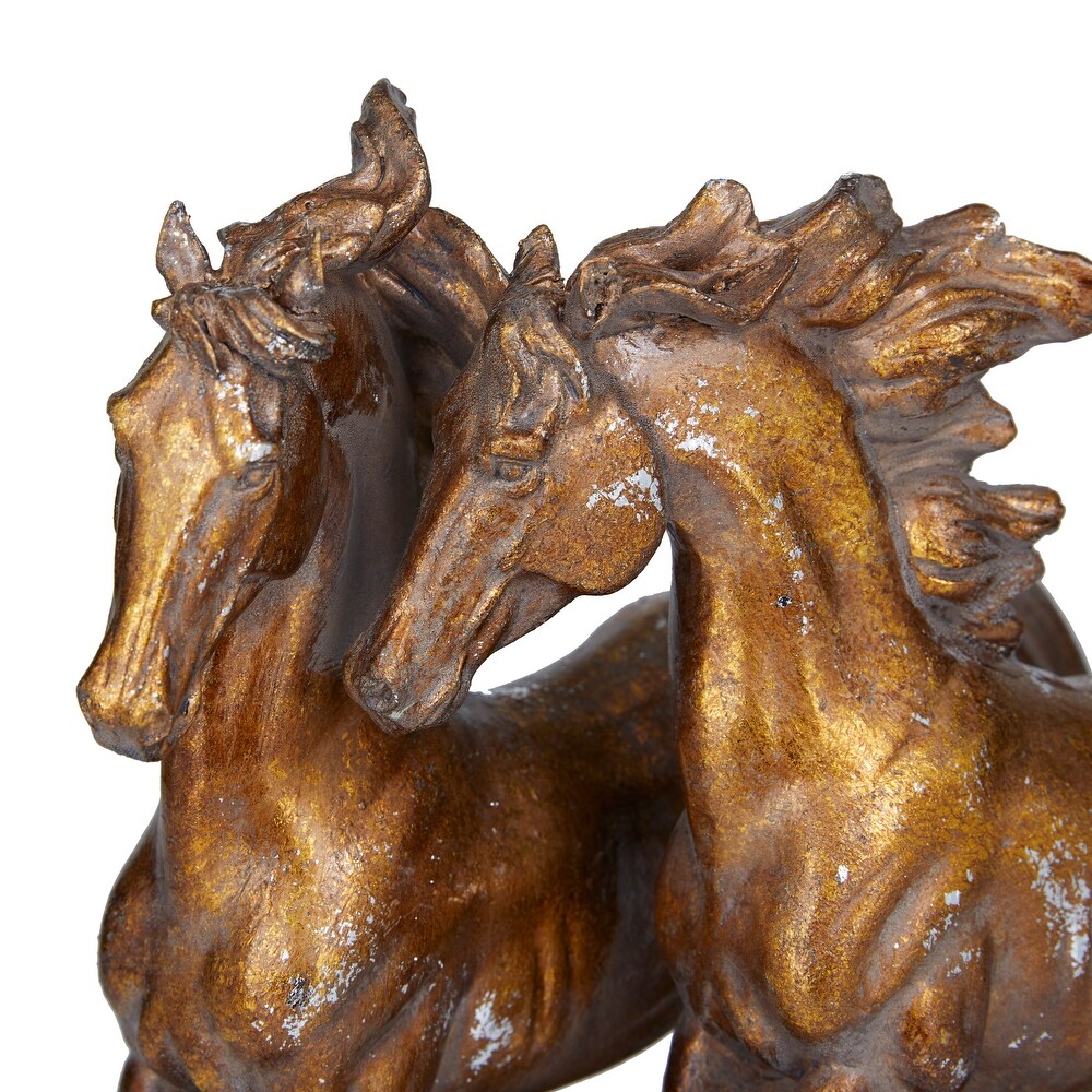 Bronze Polystone Horse Sculpture   14\