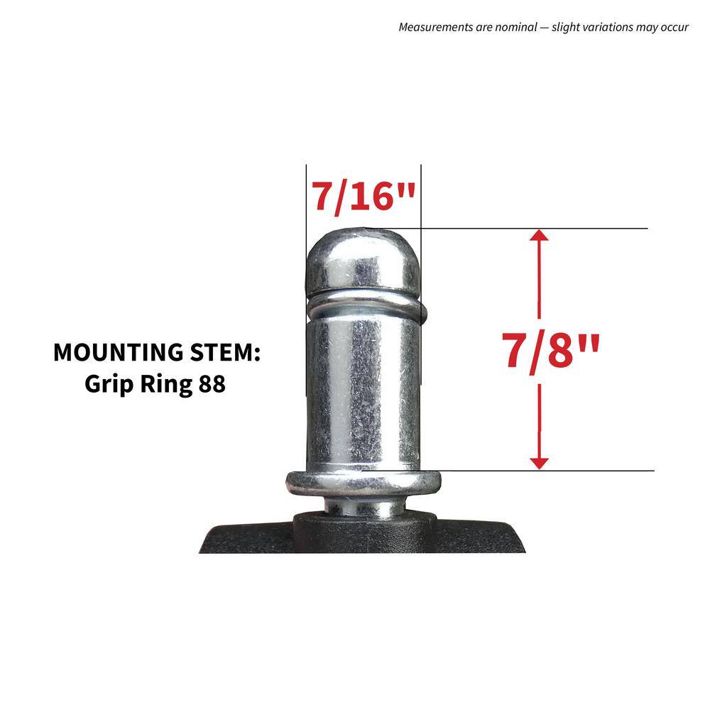 Everbilt 2.3 in. Black Plastic and Steel Twin Wheel Swivel Friction-Grip Stem Office Chair Caster with 75 lb. Load Rating 4327744EV