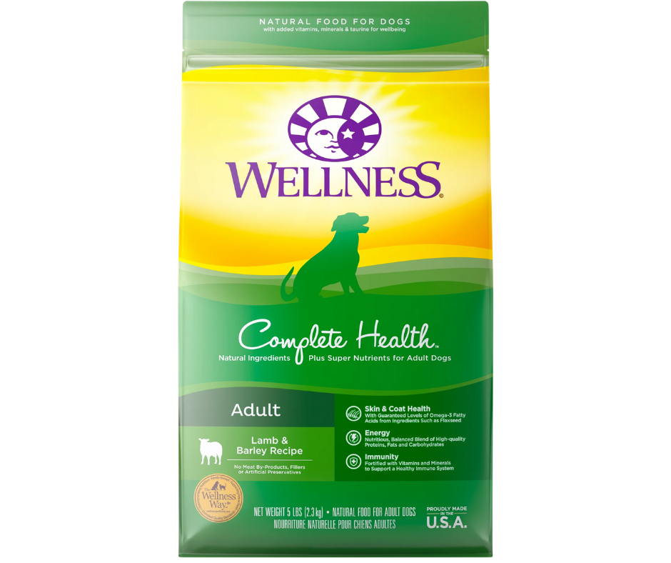 Wellness Complete Health - All Breeds， Adult Dog Lamb and Barley Recipe