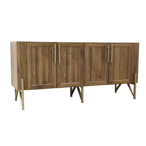 Roomfitters Walnut Finish Mid-century TV Stand Media Console - W59