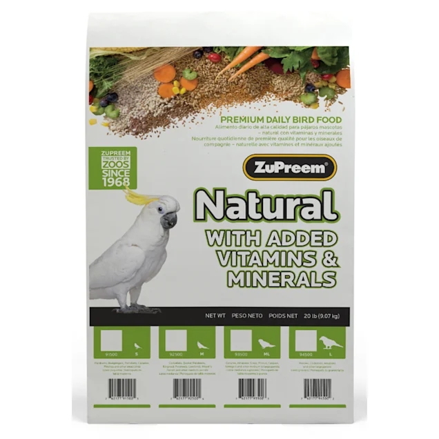 ZuPreem AvianMaintenance Natural Bird Diet for Parrots and Conures