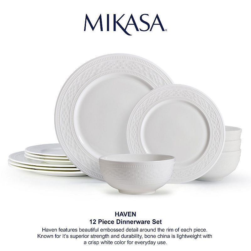 Mikasa Haven Bone China 12 pc Dinnerware Set