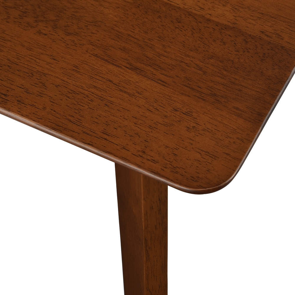 Hollencrest Walnut Mid Century Modern Dining Table   63\