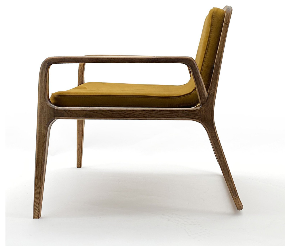 Troy Walnut Armchair   Midcentury   Armchairs And Accent Chairs   by Norm Concept  Houzz