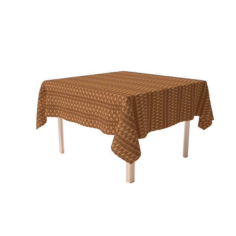 Square Tablecloth， 100% Polyester， 54x54， Copper Style Wicker