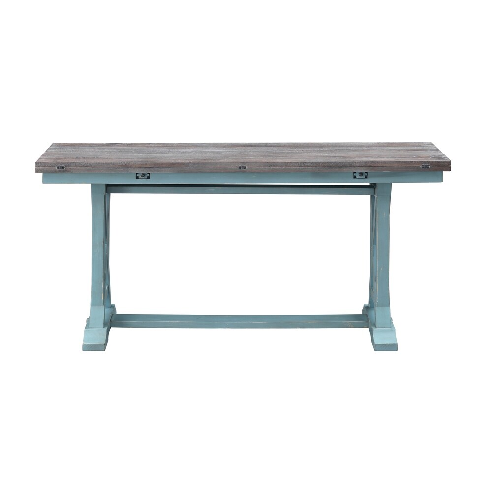 Somette Bar Harbor Blue Fold Out Console Table