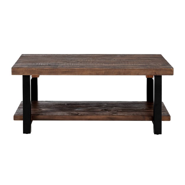 Pomona Wide Coffee Table Reclaimed Wood Rustic Natural Alaterre Furniture