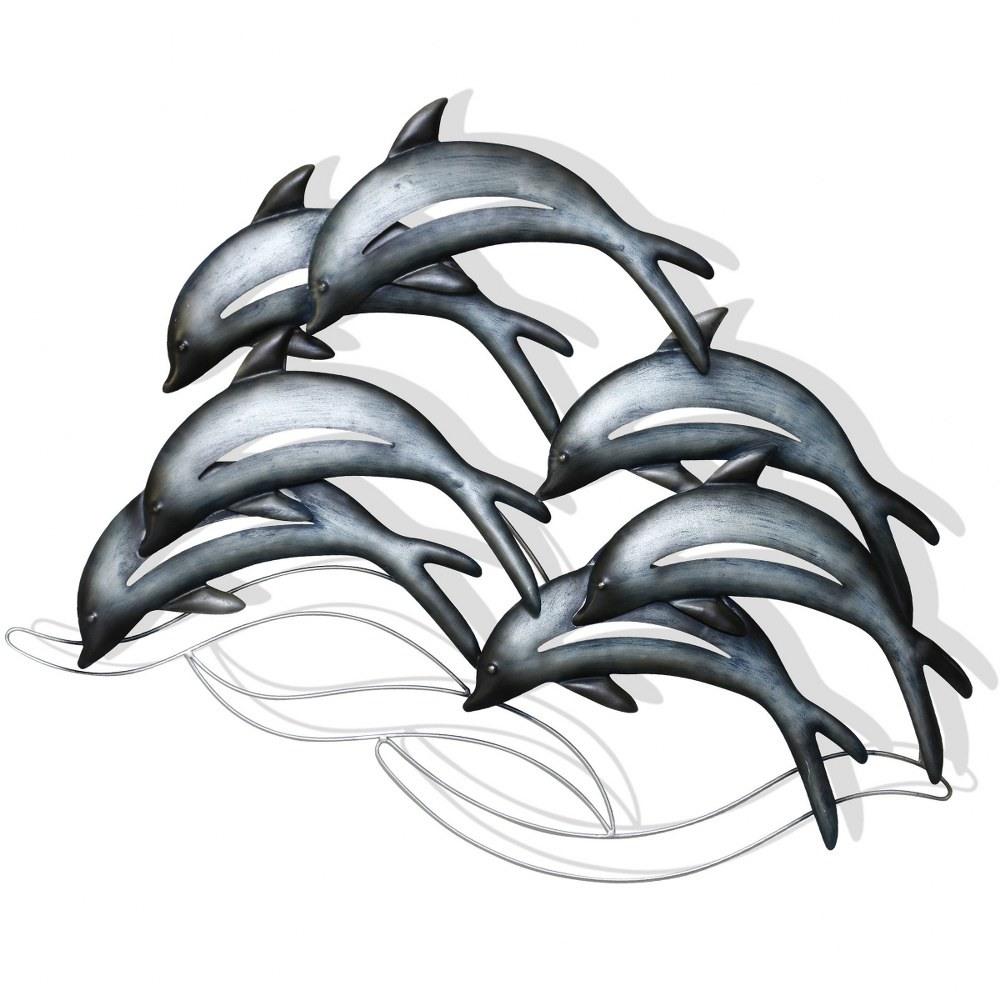 Amaia 8211 Dolphin School 8211 Metal Dolphins Wall Sculpture  Crowdfused