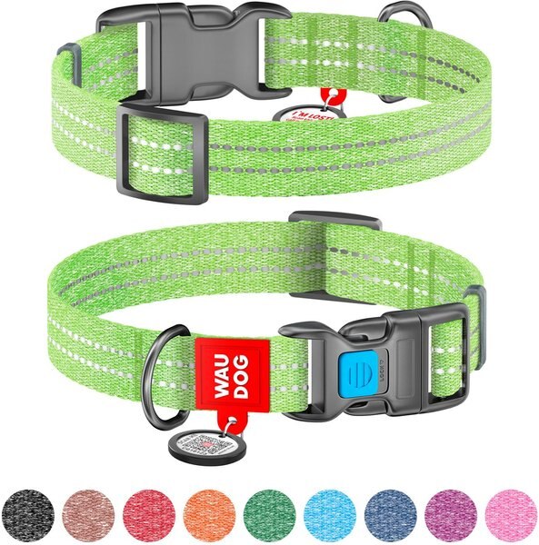 WAUDOG Re-Cotton w/QR passport Dog Collar