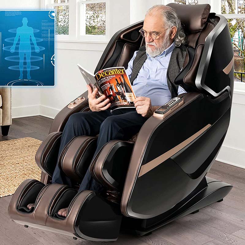 3D Robot Hands Double SL-Track Full Body Zero Gravity Massage Chair with Back Heater & Foot Roller