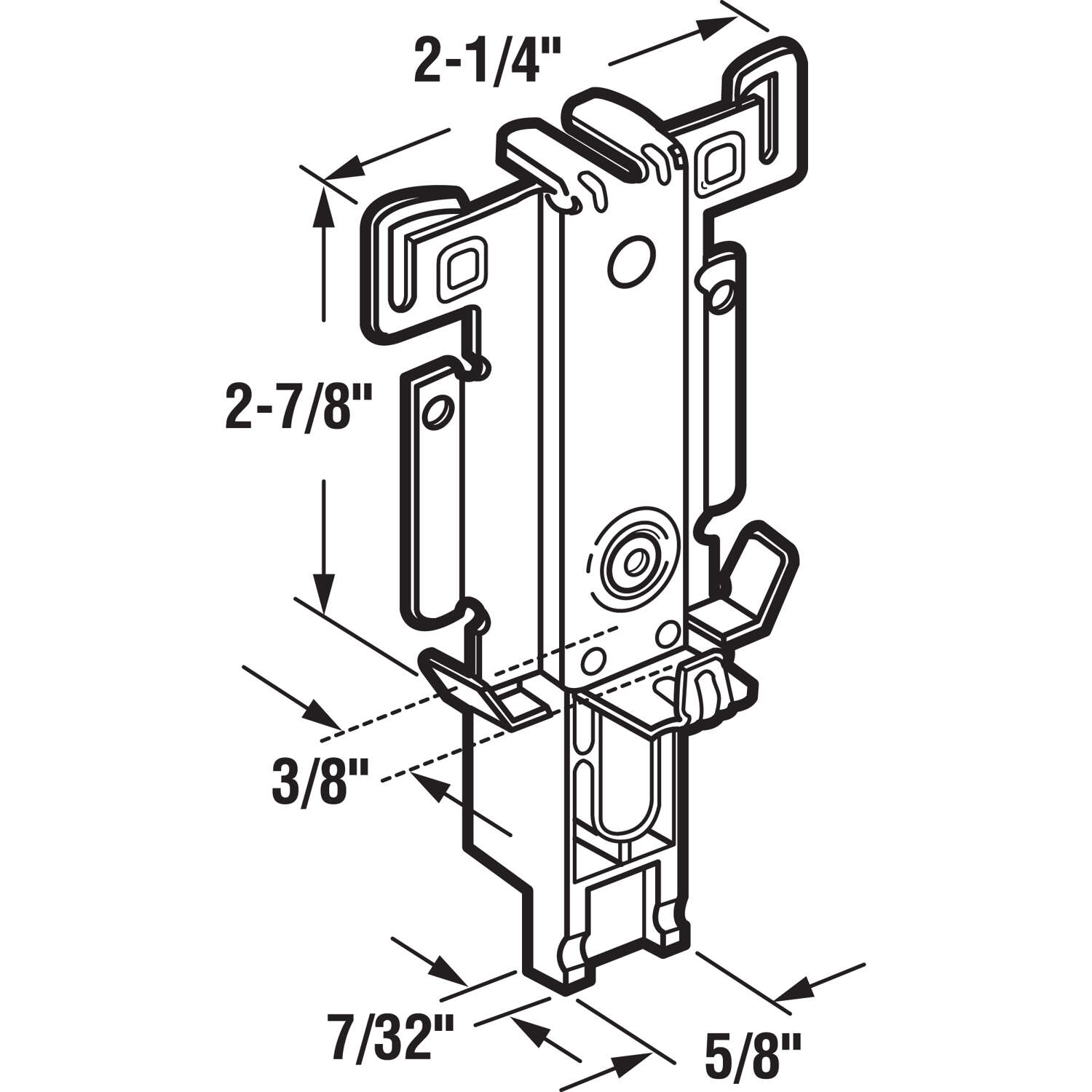 Prime-Line Zinc-Plated Silver Steel Bi-Fold Closet Door Pivot 2 pc