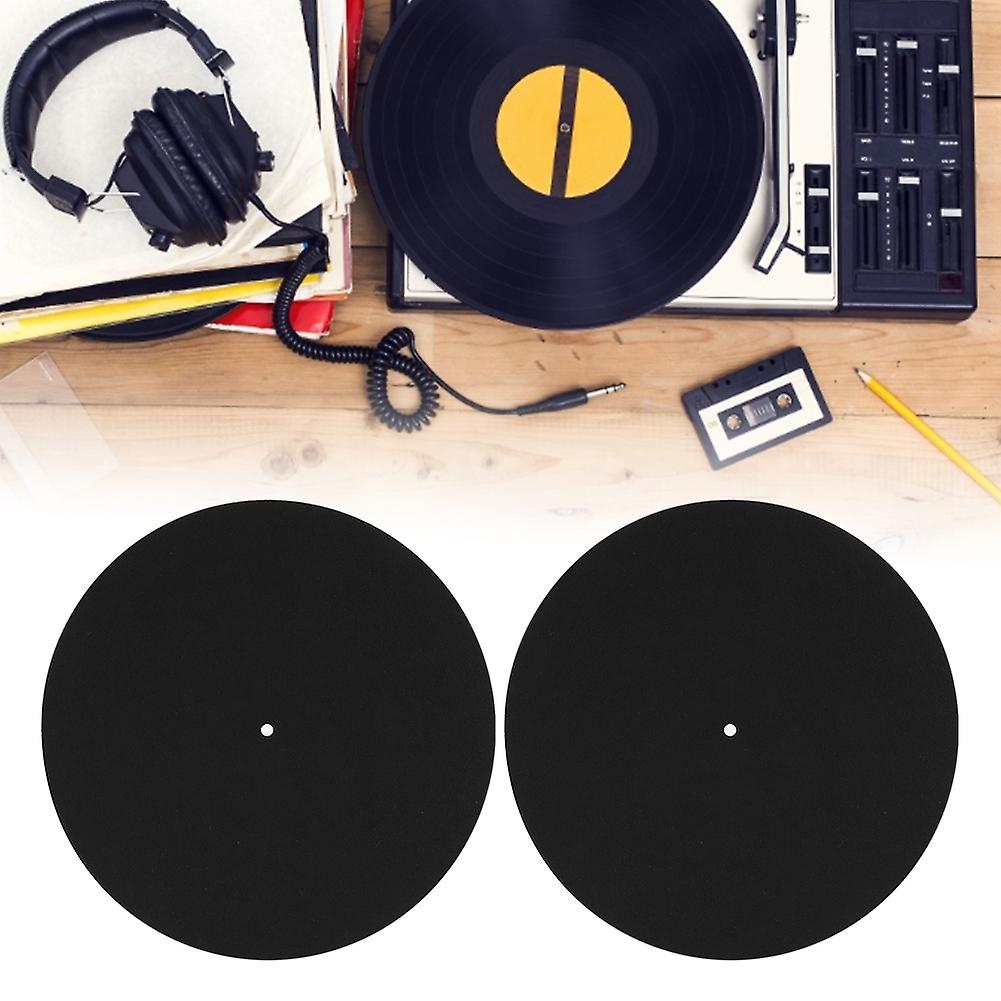 2 Pcs 12 Inch Vinyl Record Players Turntable Home Disc Protective Non Slip Mat Replacement Accessories