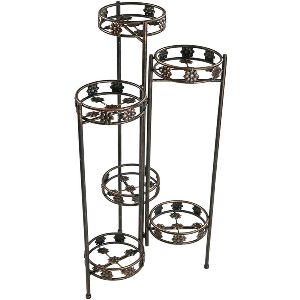 6 Tiered Metal Folding Plant Flower Pot Stand   45\