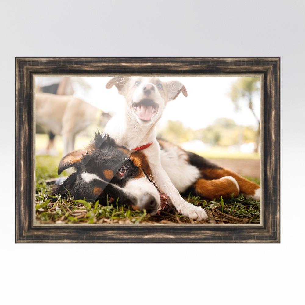 19x30 Black Picture Frame   Wood Picture Frame Complete with UV