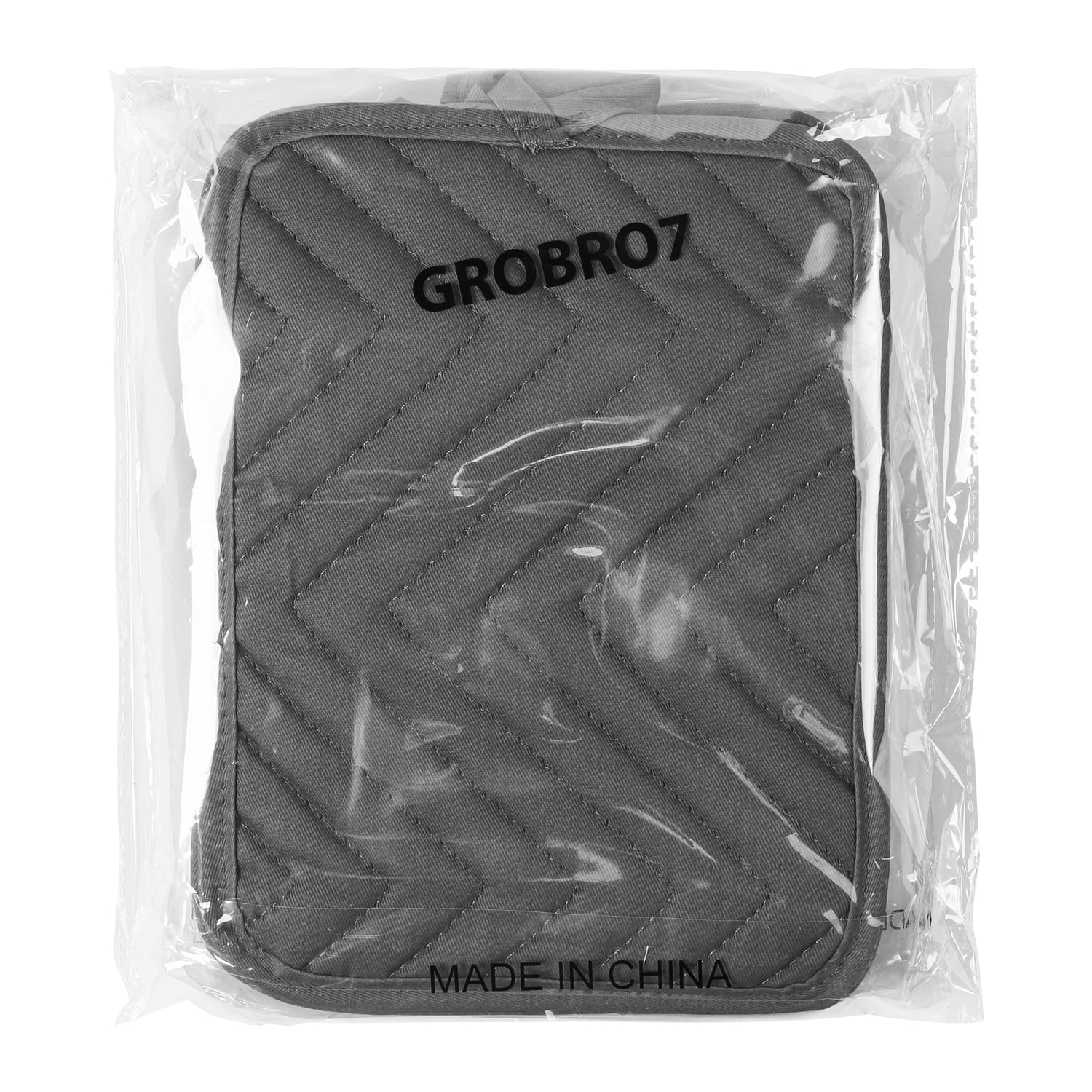 GROBRO7 5Pack Pocket Pot Holders Cotton Heat Resistant Potholder Multipurpose Hot Pads Machine Washable Oven Mitts Terry Cloth Potholders Bulk for Daily Kitchen Baking and Cooking 8.9 x 6.9 Inch Grey