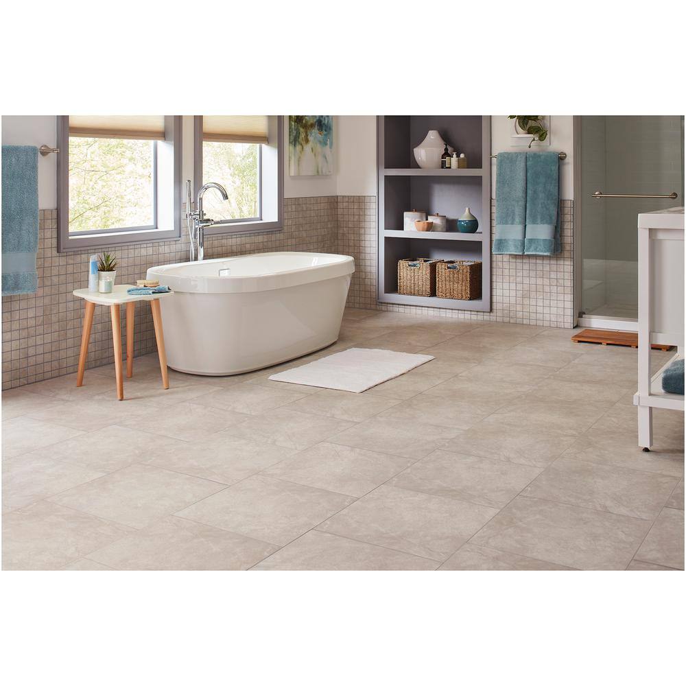 TrafficMaster Portland Stone Gray 18 in. x 18 in. Glazed Ceramic Floor and Wall Tile (348.8 sq. ft.  pallet) ULMK1818PL1PV