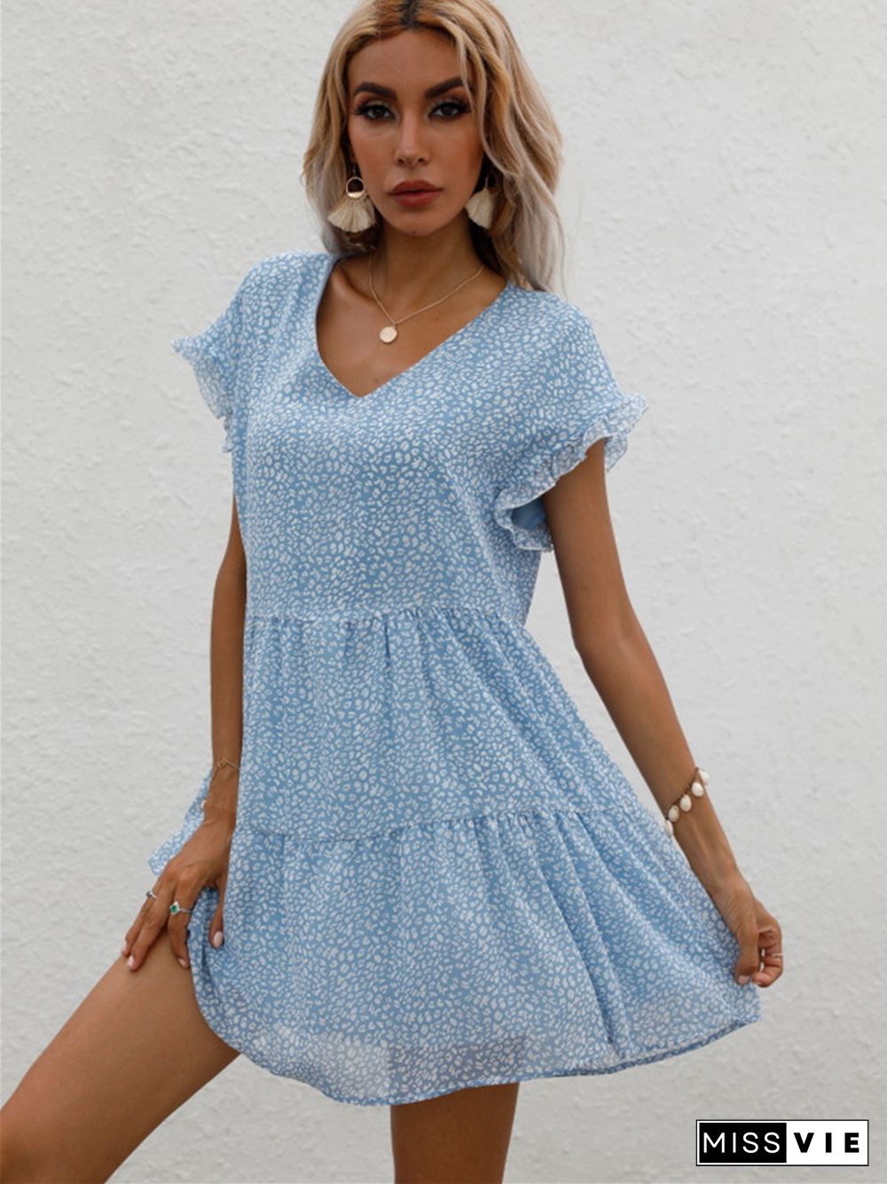 Women's Large Size Short Sleeve Casual Dresses